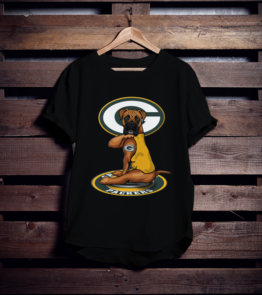 Green Bay Packers Boxer Dog T-Shirt