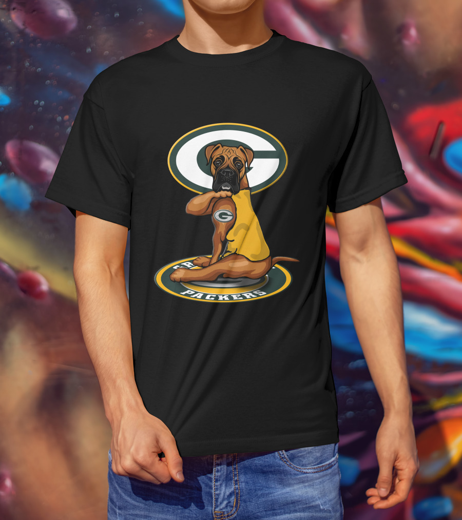 Green Bay Packers Boxer Dog T-Shirt
