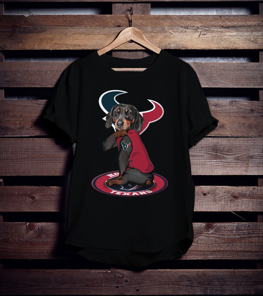 Houston Texans Dachshund Dog T-Shirt