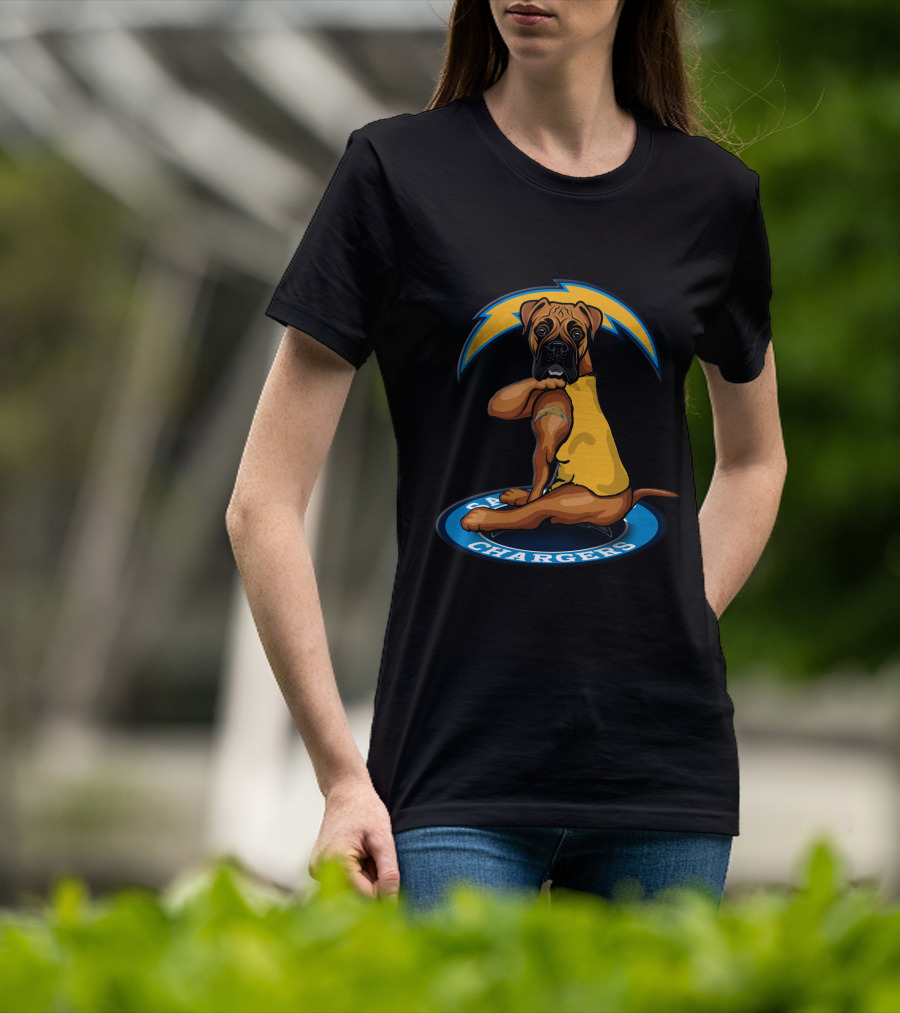 Los Angeles Chargers Dog Football Team Mascot T-Shirt