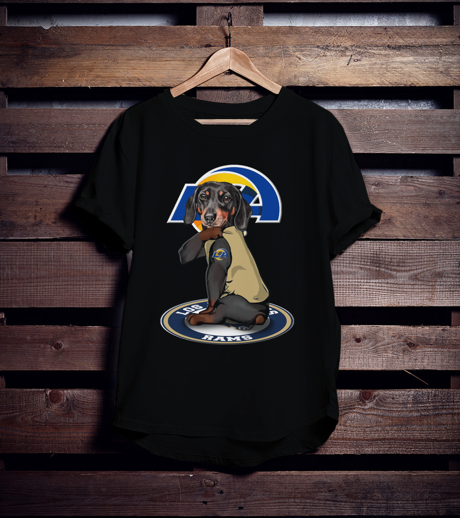 Los Angeles Rams Dachshund Dog T-Shirt