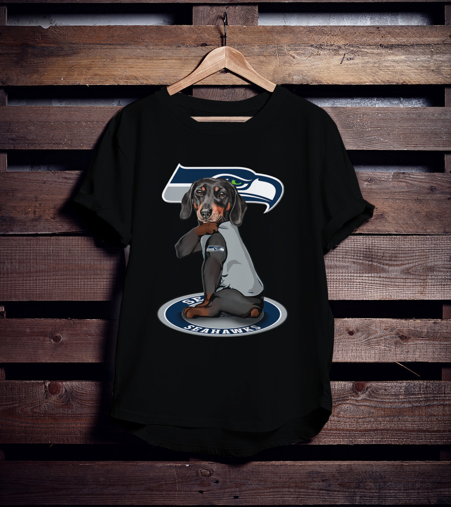 Seattle Seahawks Dachshund Dog T-Shirt