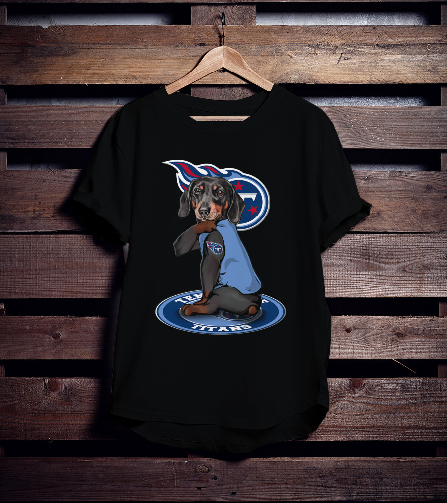 Tennessee Titans Dog Wearing Team Jersey T-Shirt