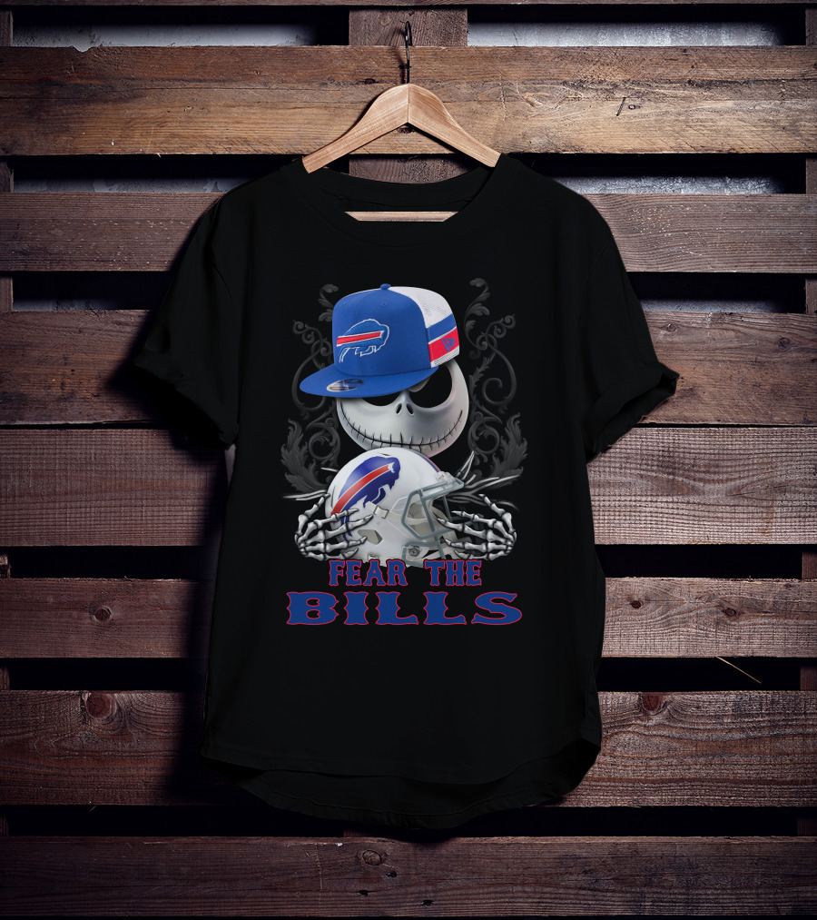 Fear The Bills Buffalo Bills Skull And Helmet T-Shirt