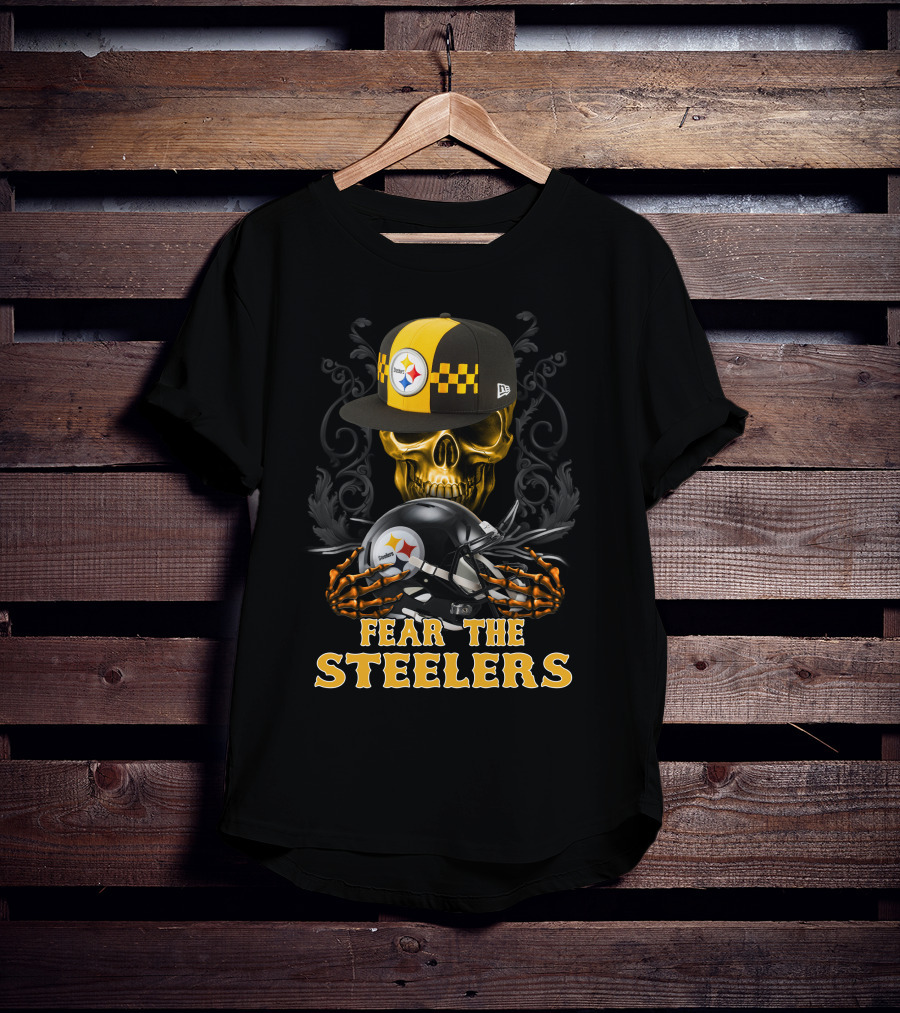 Fear The Pittsburgh Steelers Skull And Helmets T-Shirt