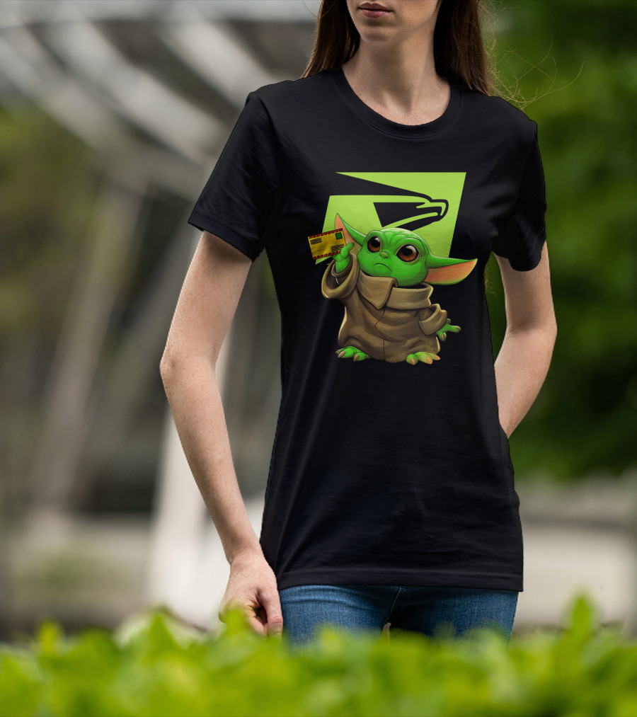 Postal Master Cute Green Character Delivering Mail T-Shirt