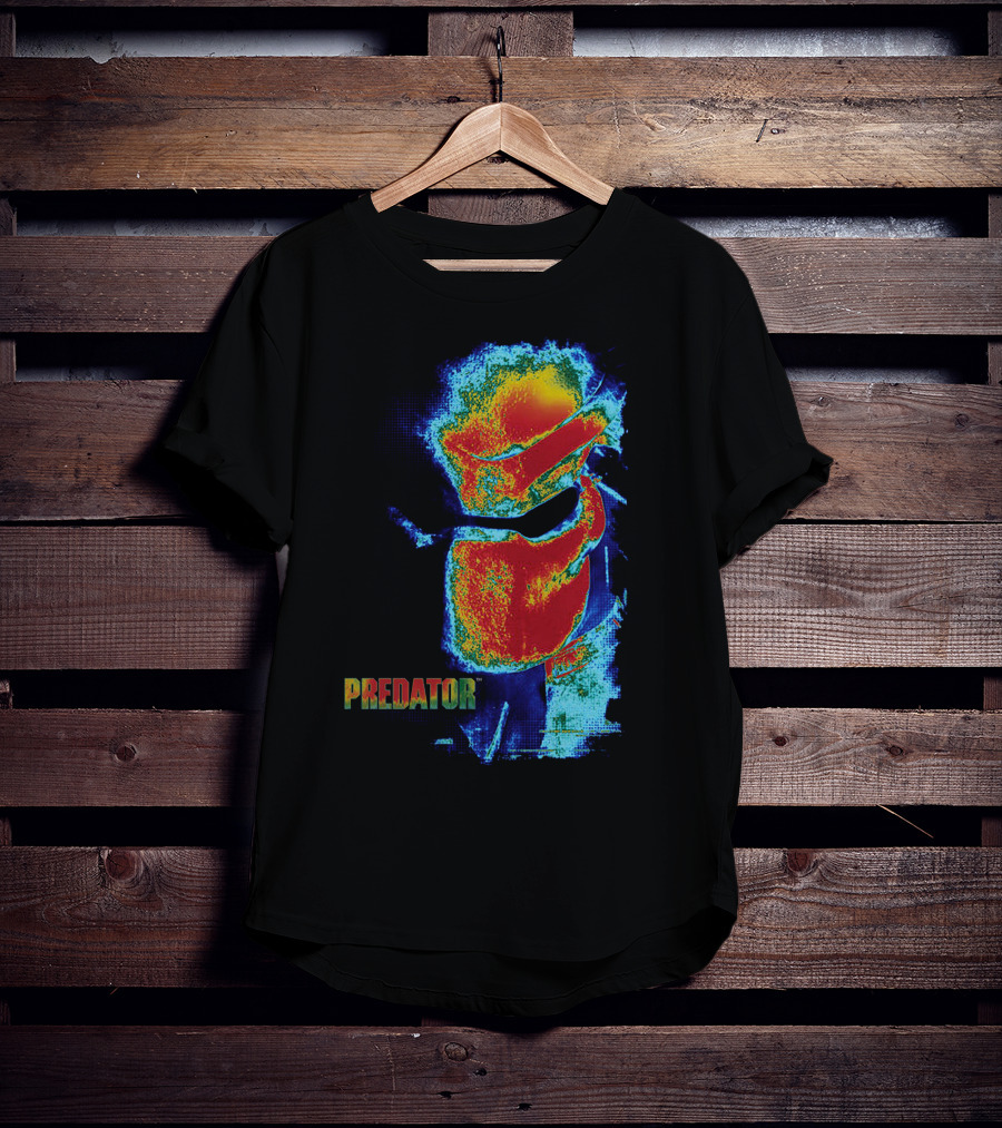 Predator Movie Thermal Vision Mask Pattern Warm-Tone Image T-Shirt
