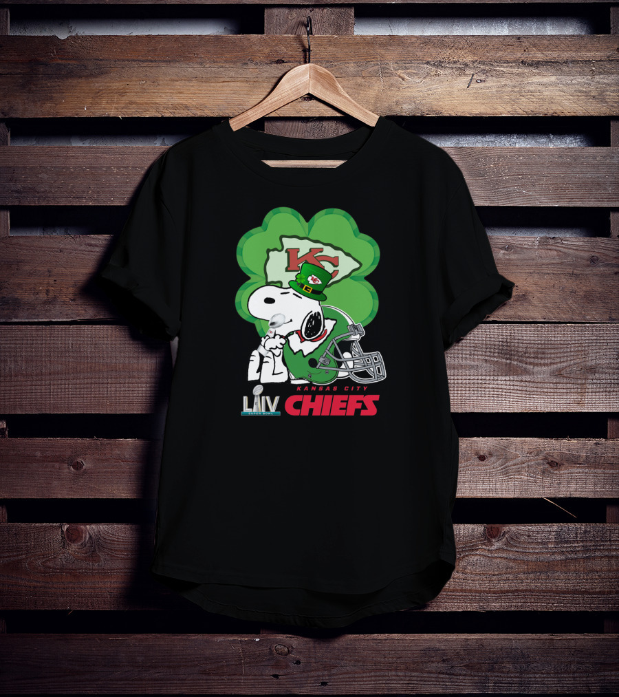 KC Chiefs St. Patrick's Day LIV Snoopy Shamrock T-Shirt