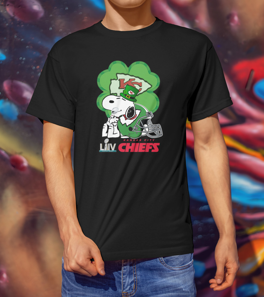 KC Chiefs St. Patrick's Day LIV Snoopy Shamrock T-Shirt