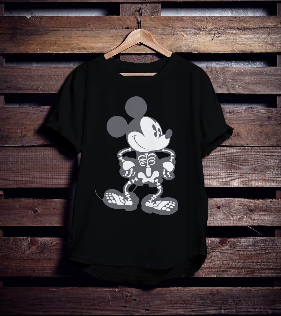 Mickey Mouse Skeleton Halloween T-Shirt