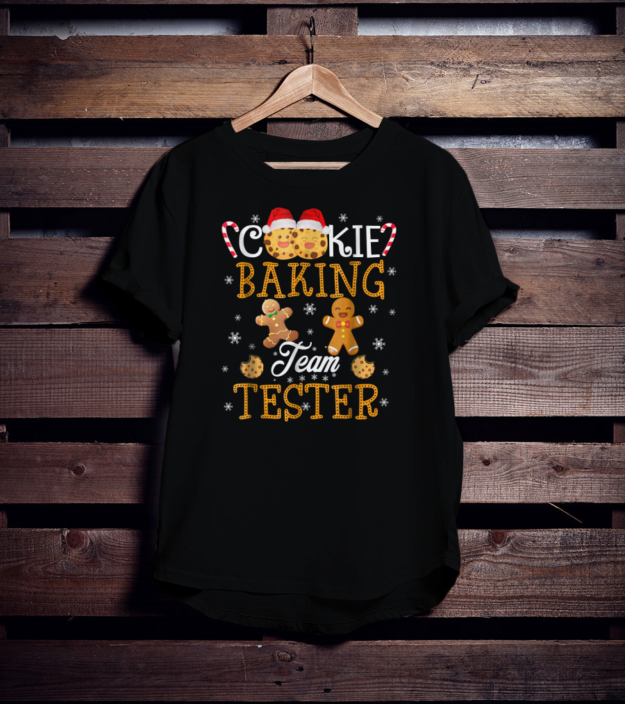 Cookie Baking Team Tester Gingerbread Characters Christmas T-Shirt