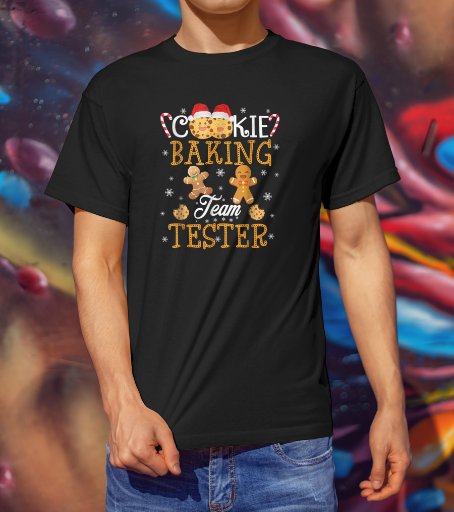 Cookie Baking Team Tester Gingerbread Characters Christmas T-Shirt