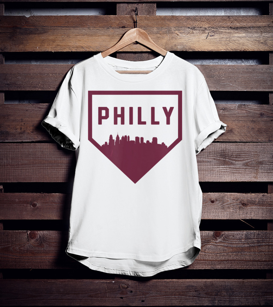 Philly Home Baseball Skyline Cool Philadelphia T-Shirt