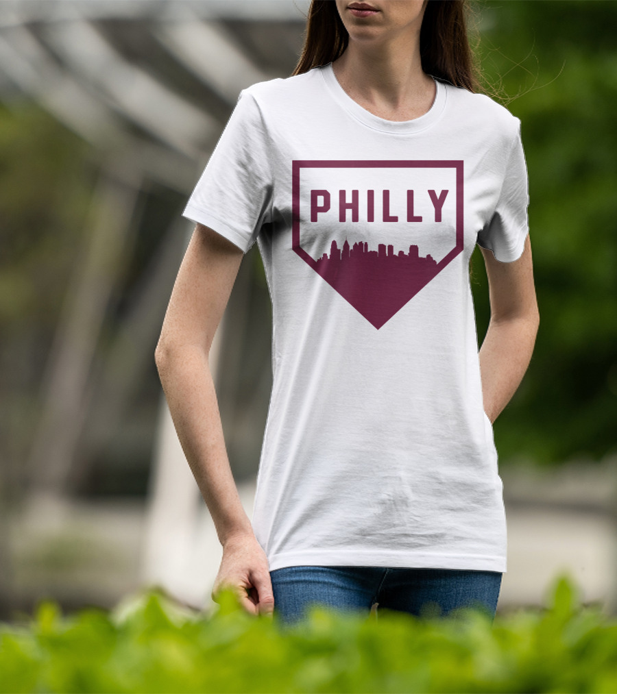 Philly Home Baseball Skyline Cool Philadelphia T-Shirt