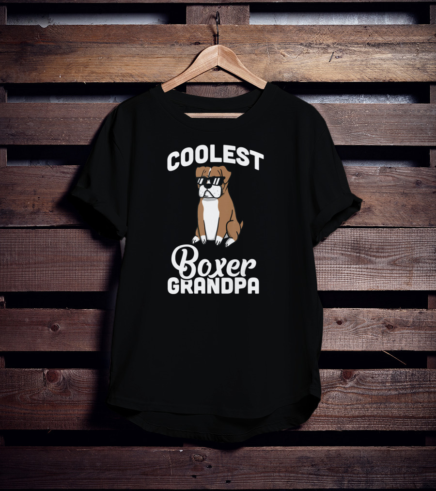 Coolest Boxer Dog Grandpa T-Shirt