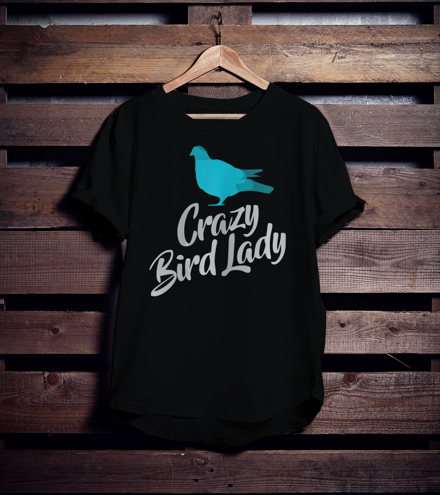 Crazy Bird Lady Blue Bird T-Shirt