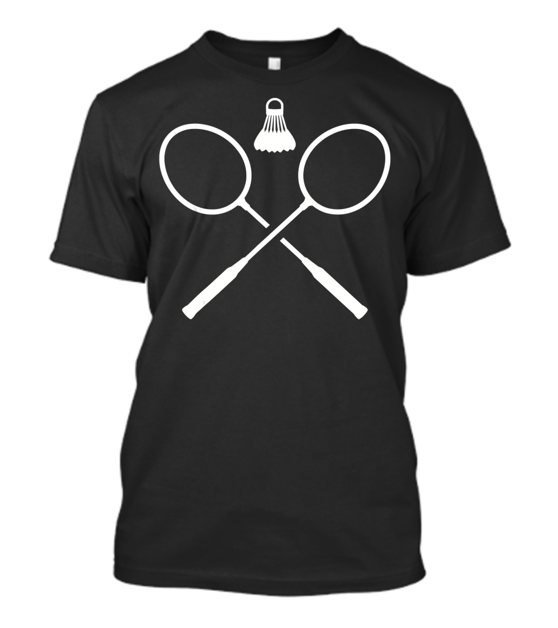 Crossed Badminton Rackets And Shuttlecock T-Shirt