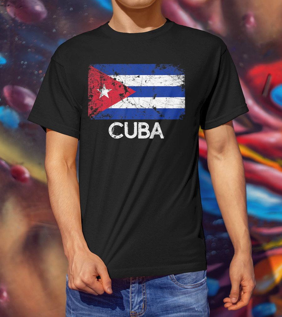 Cuban Flag Vintage Cuba T-Shirt