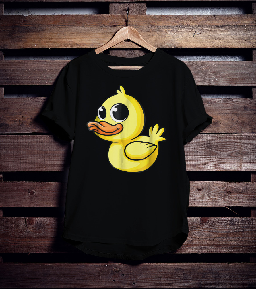 Cute Yellow Cartoon Duckling Baby Duck Bird T-Shirt