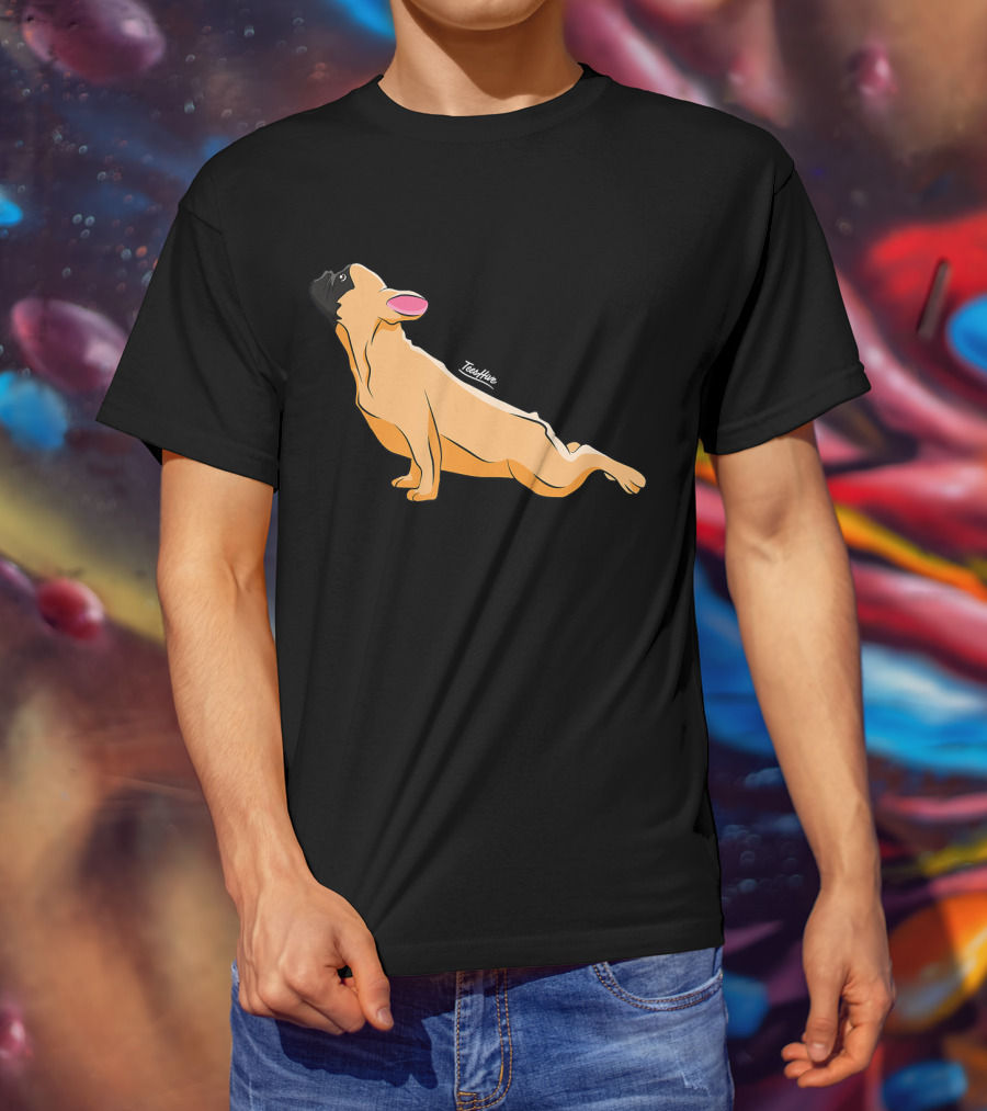 Cute French Bulldog Yoga Funny Bull Teeshine T-Shirt