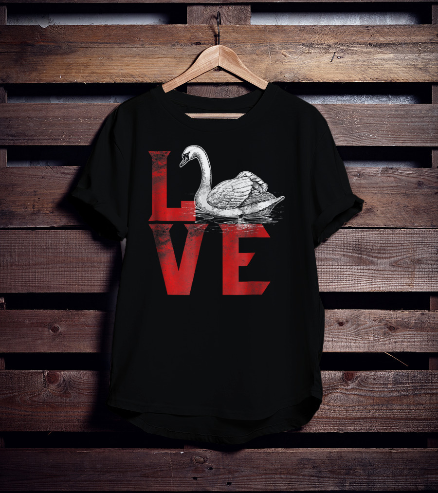 Love Swans Cute Waterbird Wild T-Shirt