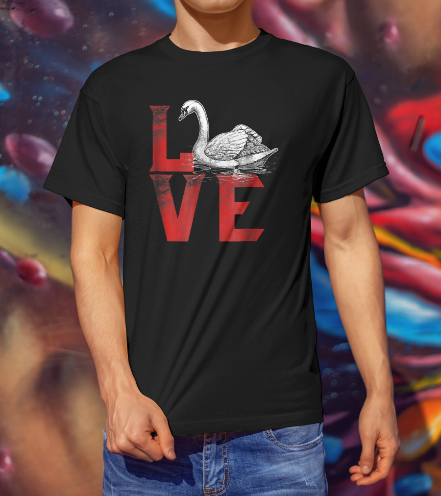 Love Swans Cute Waterbird Wild T-Shirt