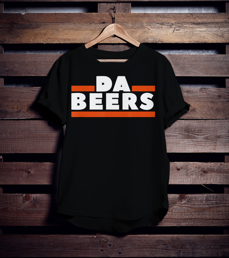 DA BEERS Chicago Bears Parody Orange And Blue Drunk Tailgate T-Shirt