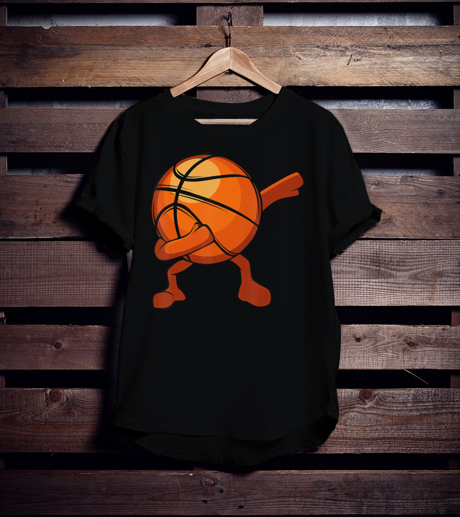 Funny Dabbing Basketball Cartoon Character Player Legend T-Shirt