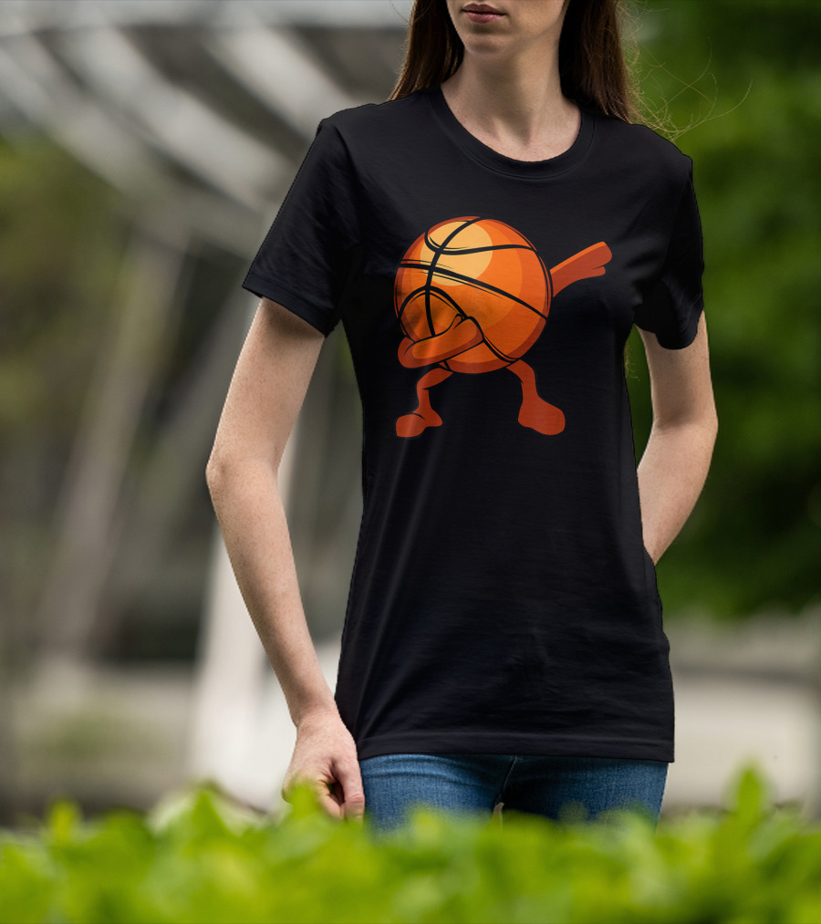 Funny Dabbing Basketball Cartoon Character Player Legend T-Shirt