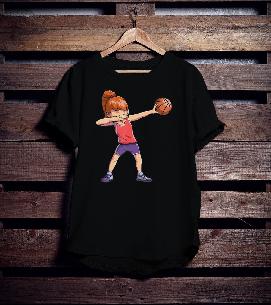 Dabbing Basketball Girl Dab Dan Sports Pose T-Shirt