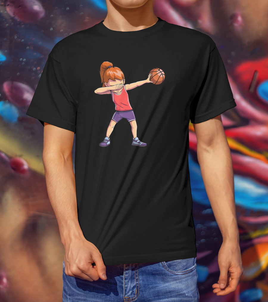 Dabbing Basketball Girl Dab Dan Sports Pose T-Shirt