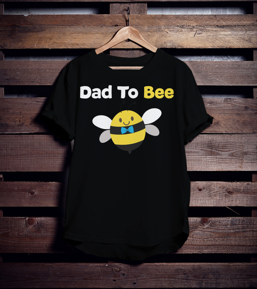Dad To Bee First Time Daddy Fath Cute Bowtie Bee T-Shirt