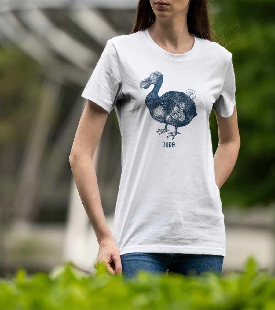 Dodo Bird Classic Illustration With Text T-Shirt