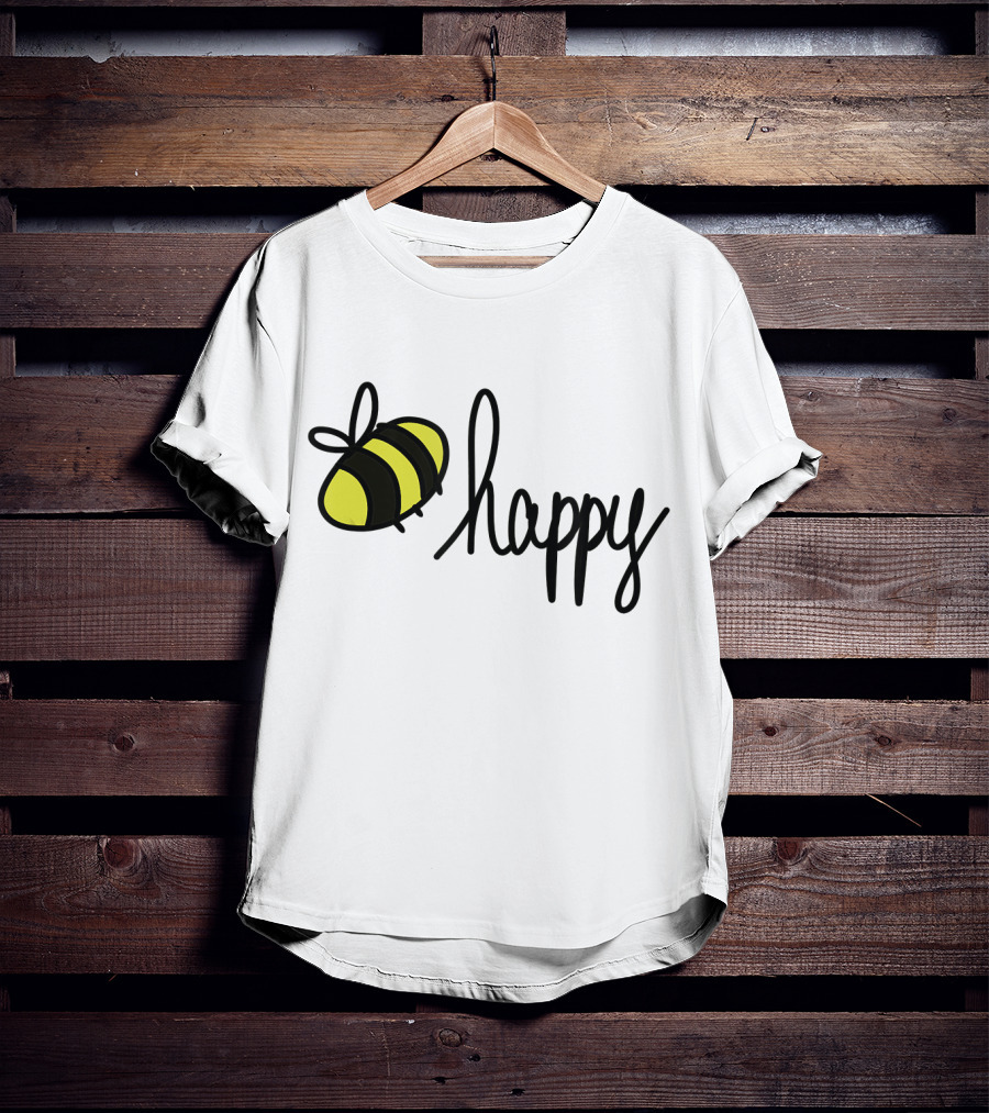 Happy Doodle Bee Handrawn T-Shirt