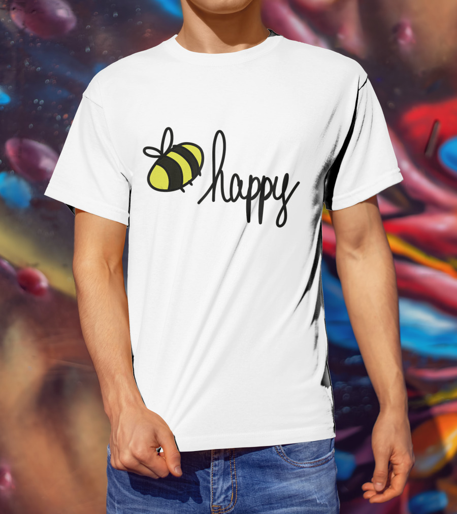 Happy Doodle Bee Handrawn T-Shirt