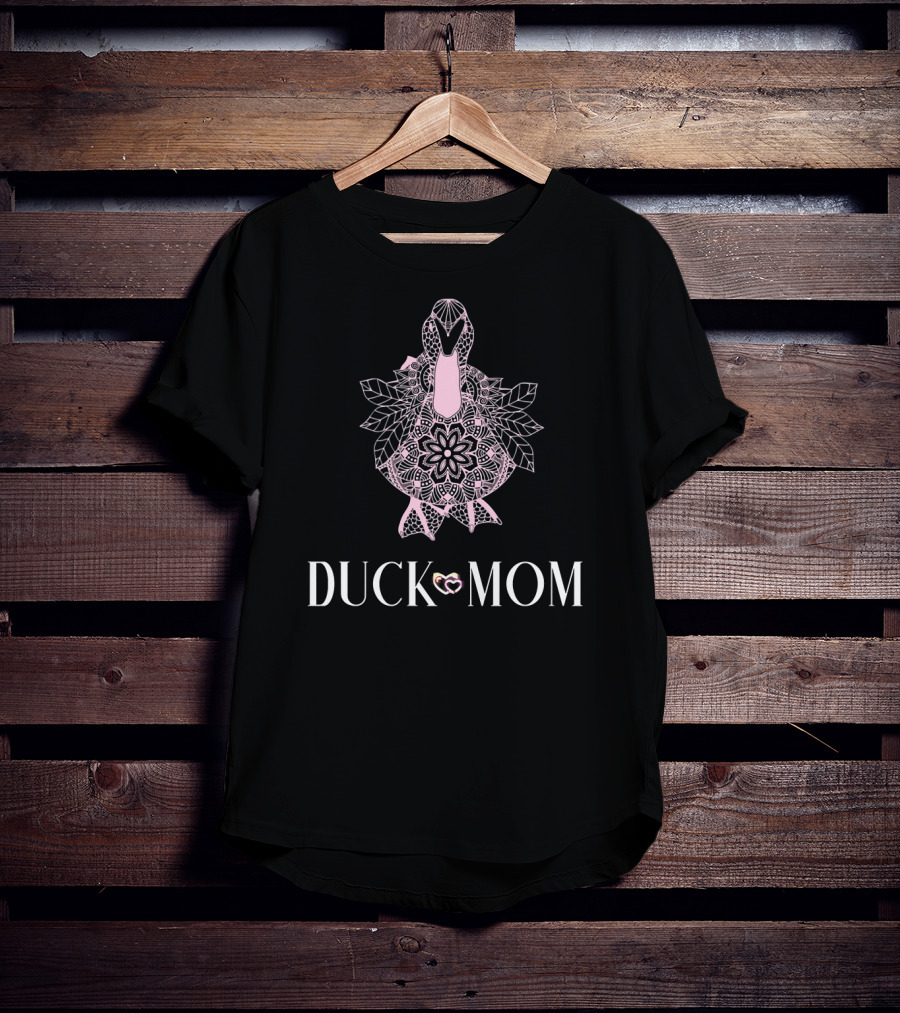 DUCK MOM Rouen Pekin Mallard Bird Floral T-Shirt