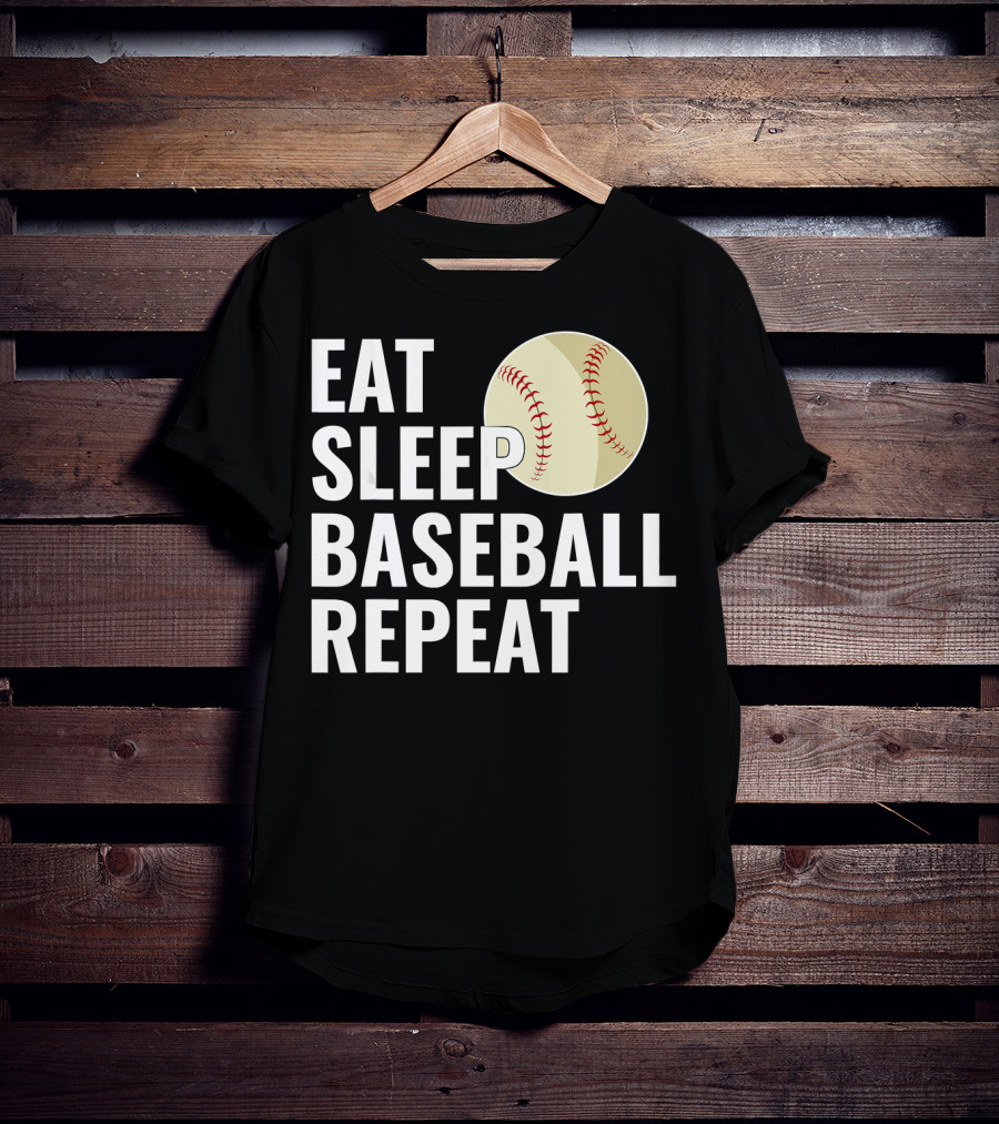 Eat Sleep Baseball Repeat Men Kid Bo Sports Lifestyle T-Shirt