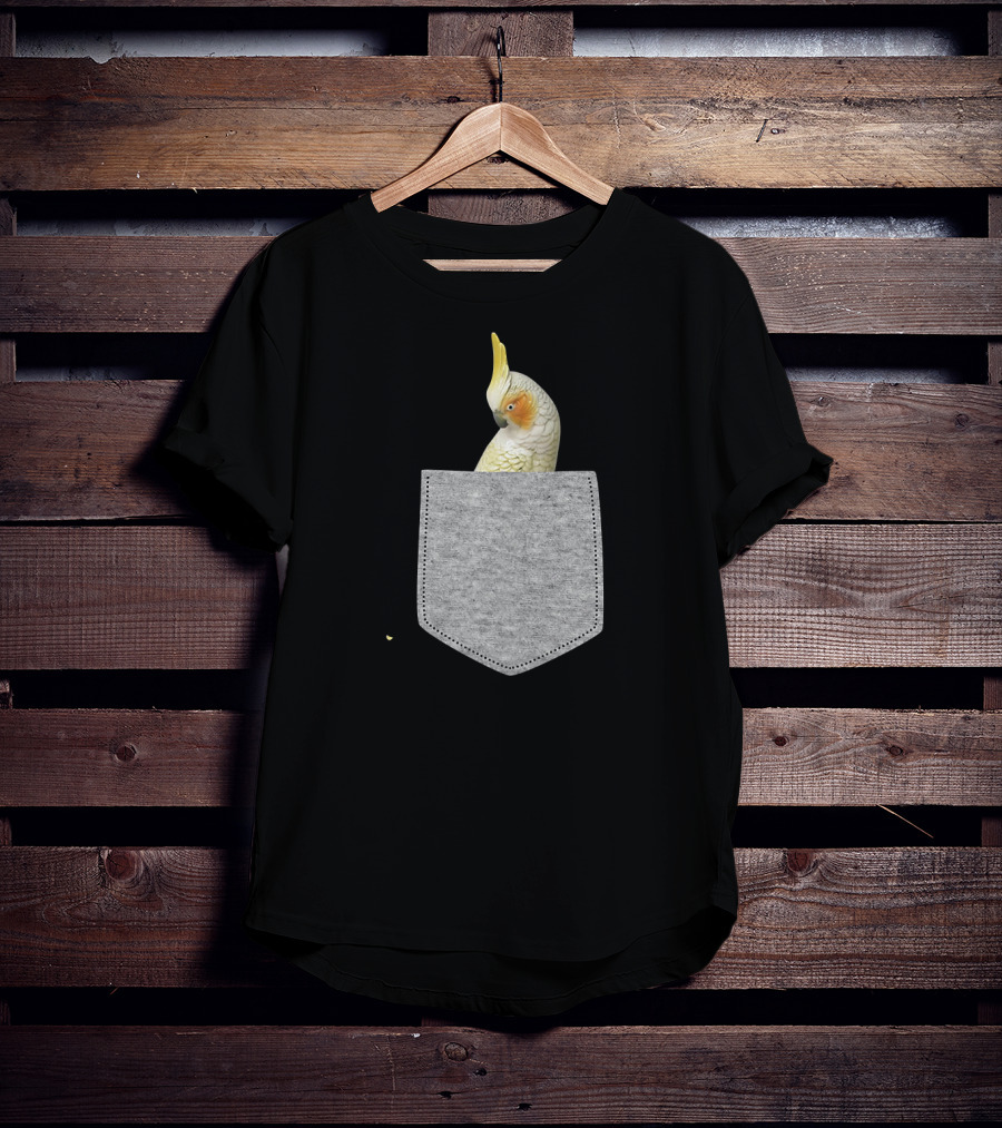 Fake Pocket Cockatiel Bird Novelty T-Shirt