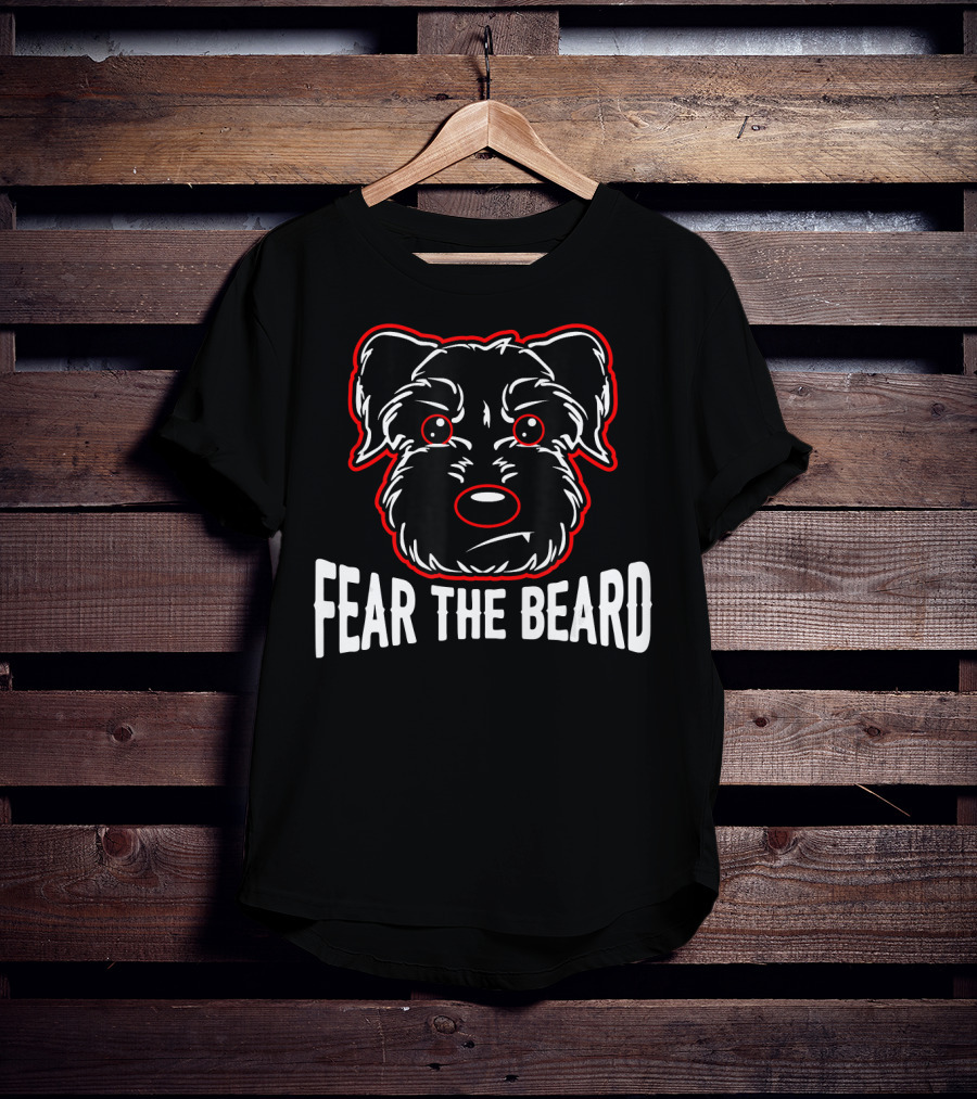 Fear The Beard Schnauzer Face T-Shirt