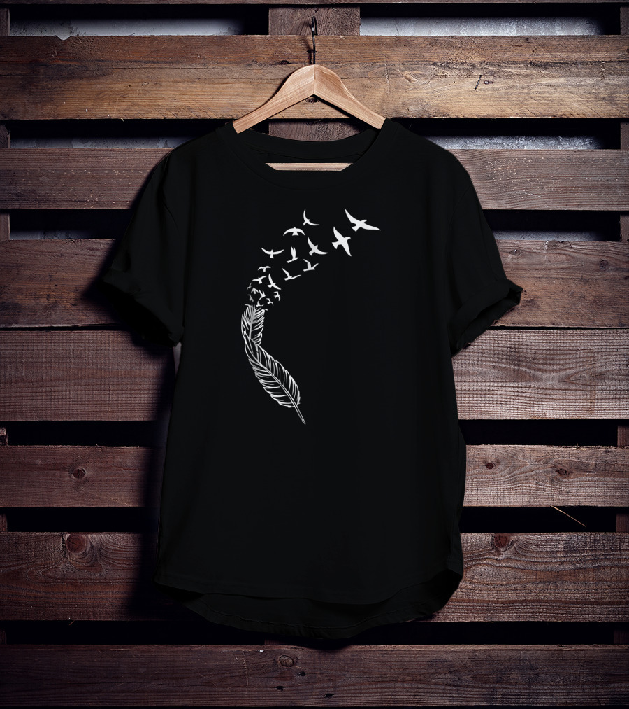 Feather Birds In Flight Street Cool T-Shirt