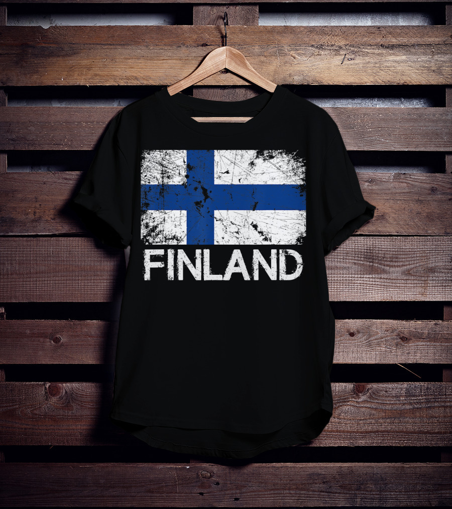 Finnish Flag Finland Vintage Made In Finla T-Shirt