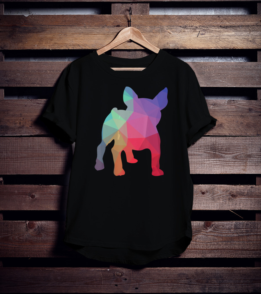 French Bulldog Lovers Rainbow Poly T-Shirt