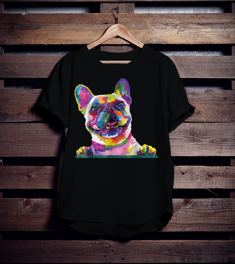 French Bulldog Colorful Dog Pop T-Shirt