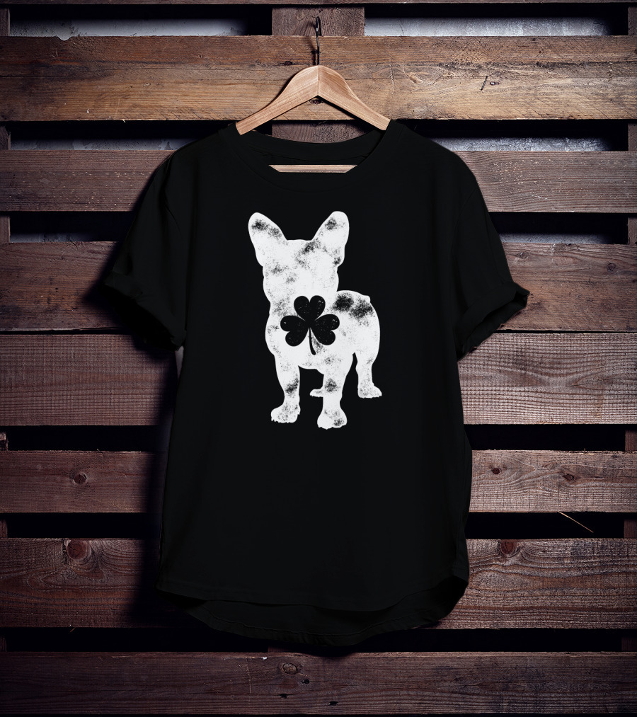 French Bulldog St Patricks Day Boys Men Dog Shamrock T-Shirt