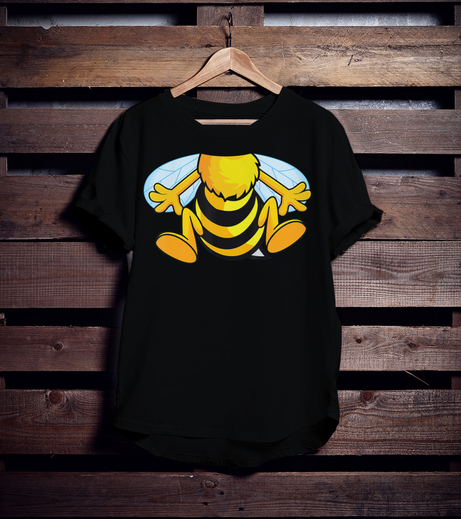 Funny Bee Costume Easy Honeybee Hall Buzzing Bumblebee Stripes T-Shirt