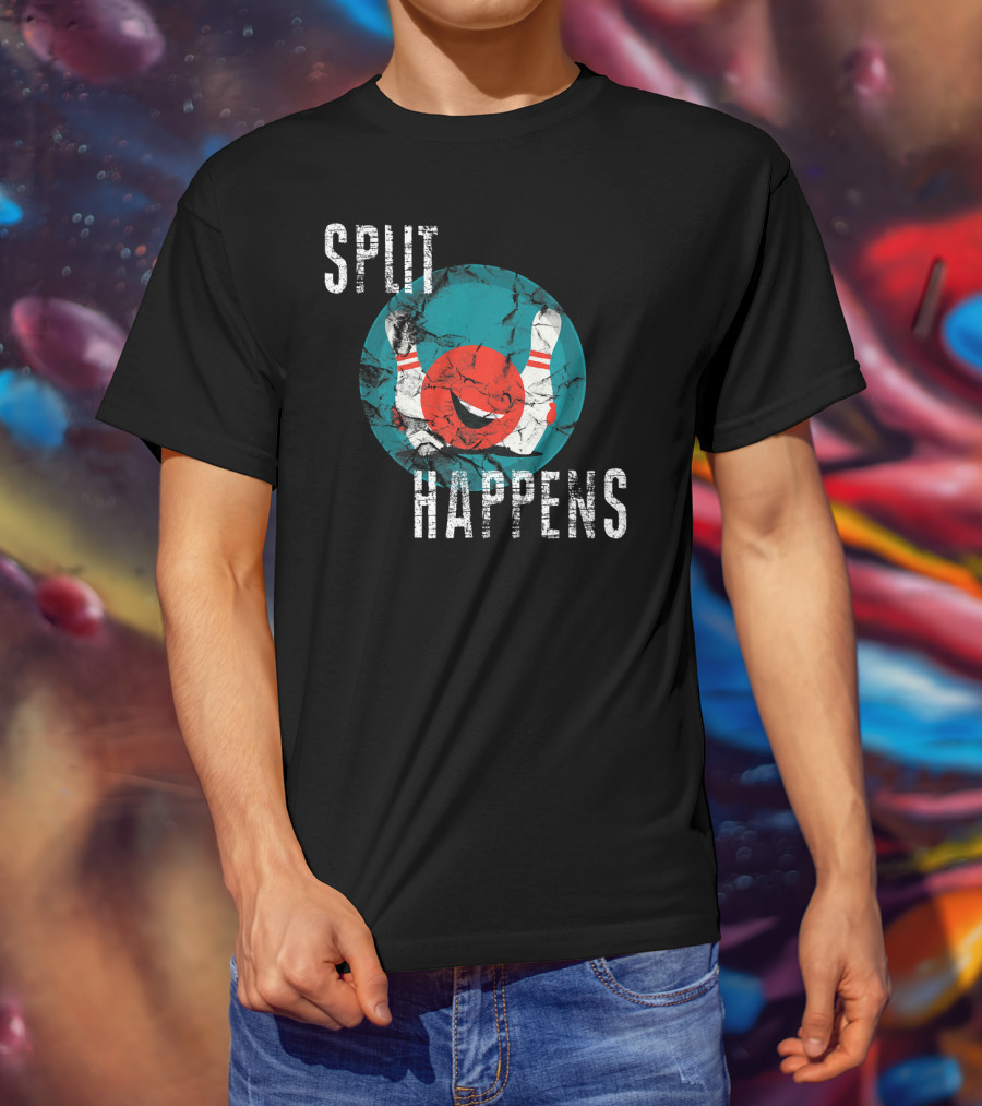 Split Happens Bowling Humor T-Shirt