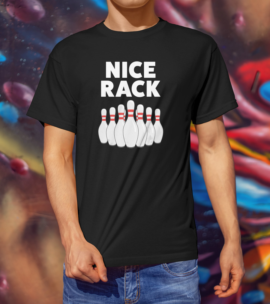 Nice Rack Funny Bowling Dad T-Shirt