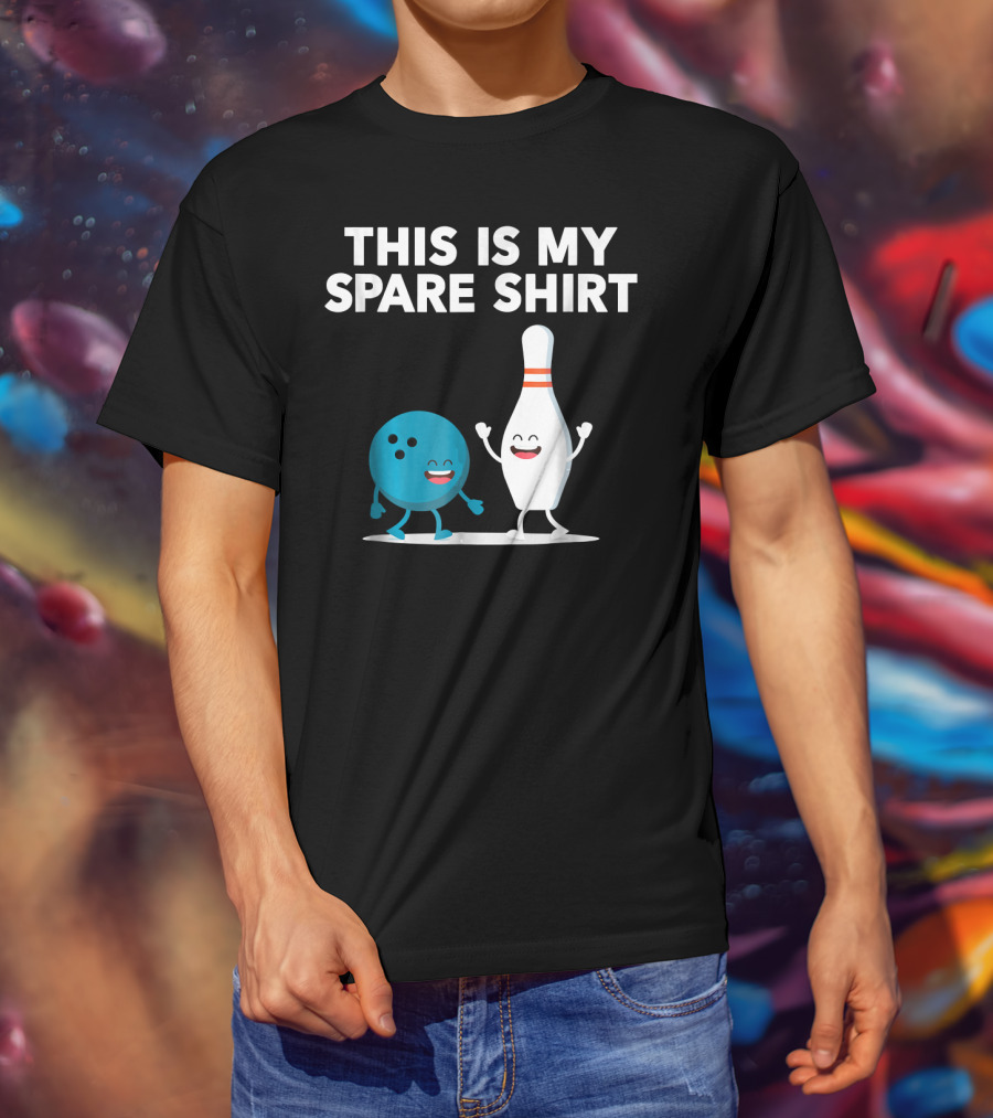This Is My Spare Shirt Funny Bowling Pin And Ball T-Shirt