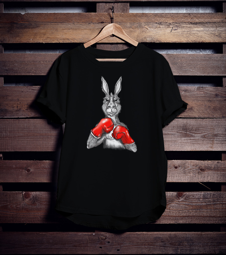 Funny Boxing Kangaroo With Red Gloves T-Shirt