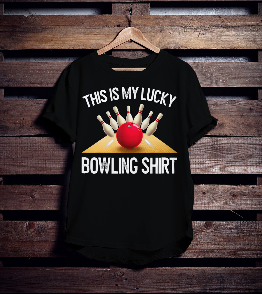 This Is My Lucky Bowling Shirt Bowling Team T-Shirt